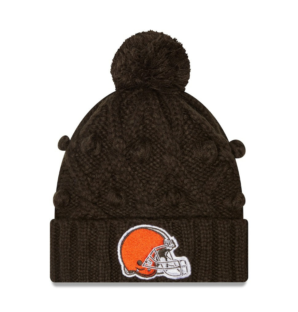 Cleveland Browns New Era Women's Toasty Cuffed Knit Hat with Pom