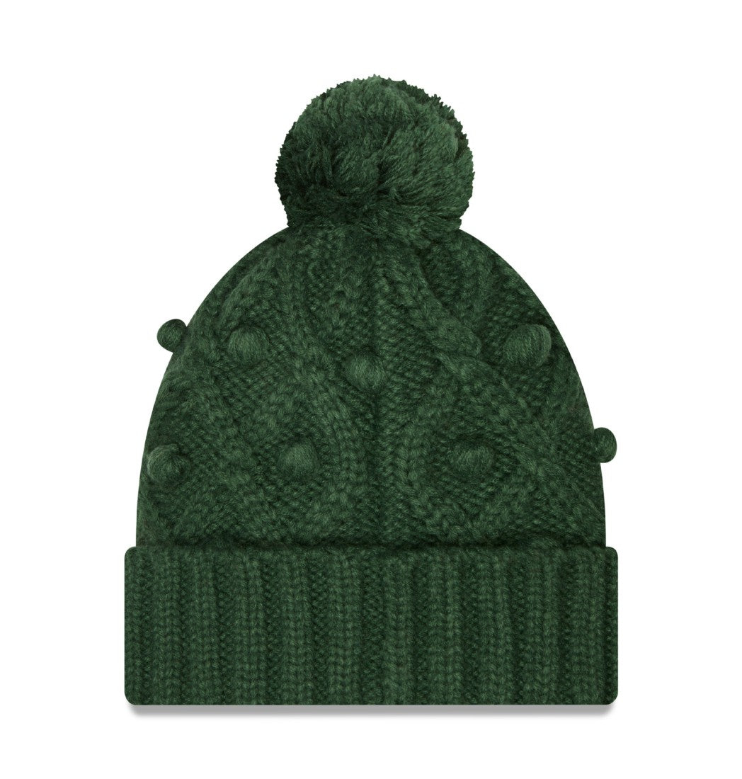 Green Bay Packers New Era Women's Toasty Cuffed Knit Hat with Pom