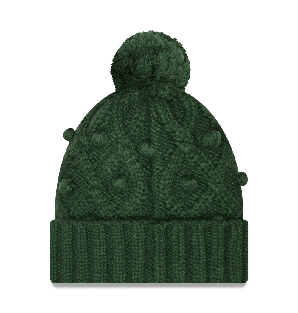 Green Bay Packers New Era Women's Toasty Cuffed Knit Hat with Pom