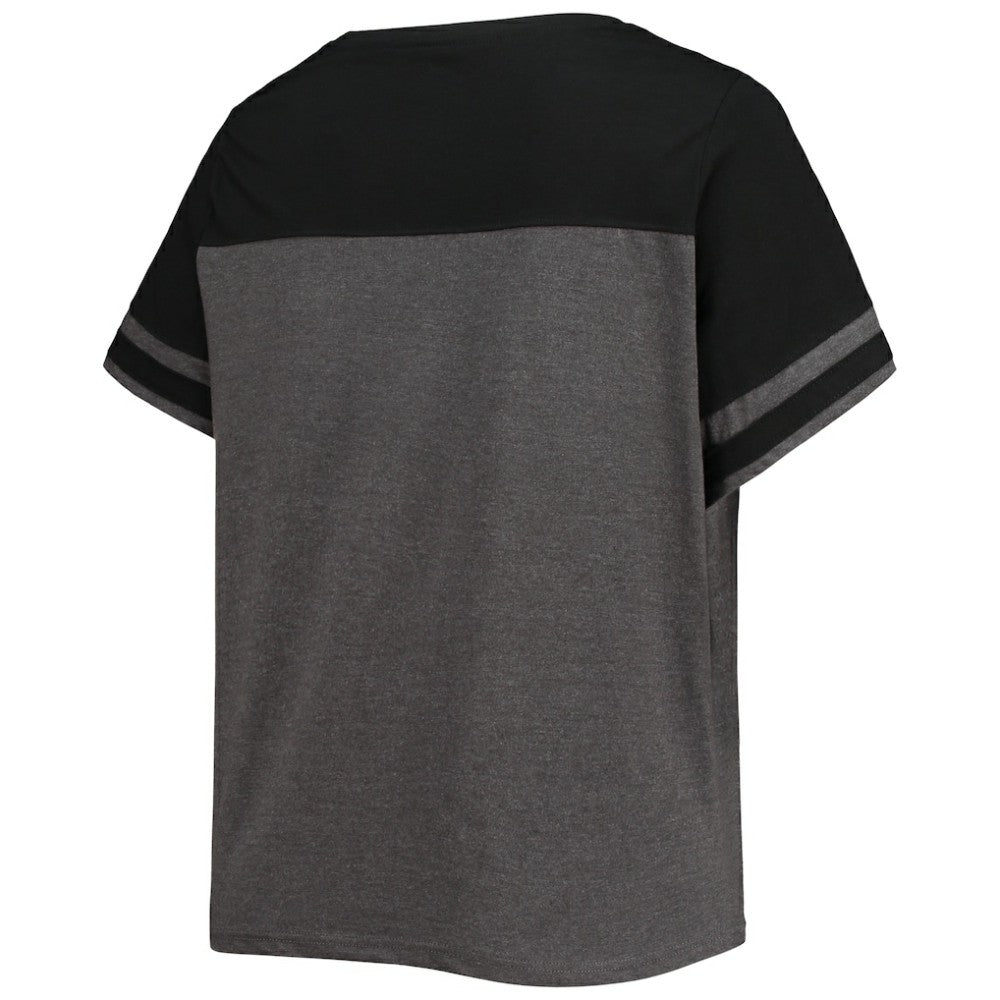 Miami Marlins Women's Plus Size Colorblock T-Shirt | MLB Outlet
