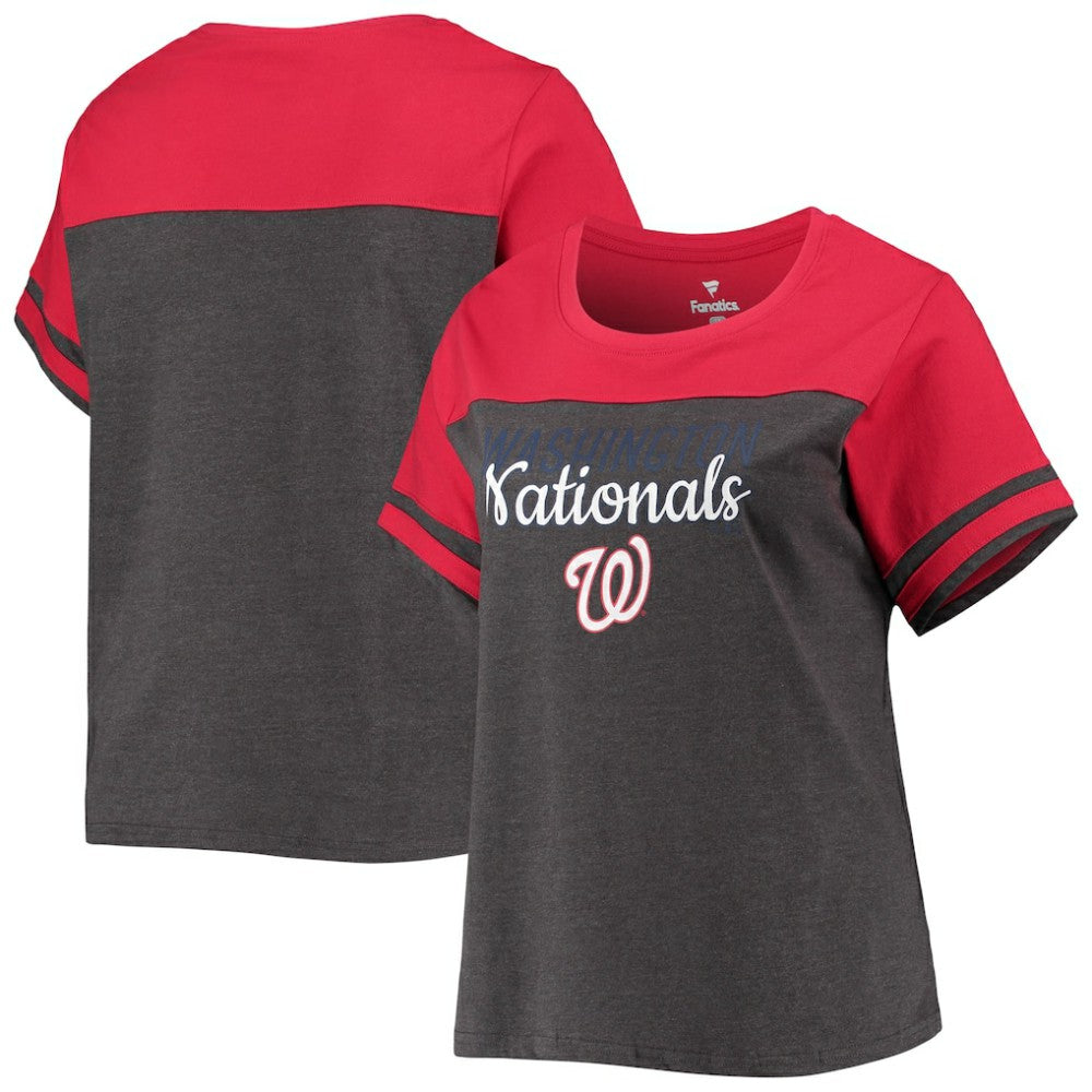 Washington Nationals Women's Plus Size Colorblock T-Shirt | MLB Outlet
