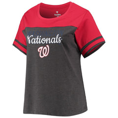 Washington Nationals Women's Plus Size Colorblock T-Shirt | MLB Outlet