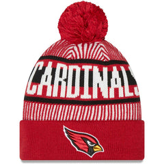 Arizona Cardinals New Era Striped Cuffed Knit Hat with Pom