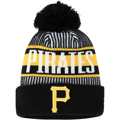 Pittsburgh Pirates New Era Youth Striped Cuffed Knit Hat with Pom | MLB Sale