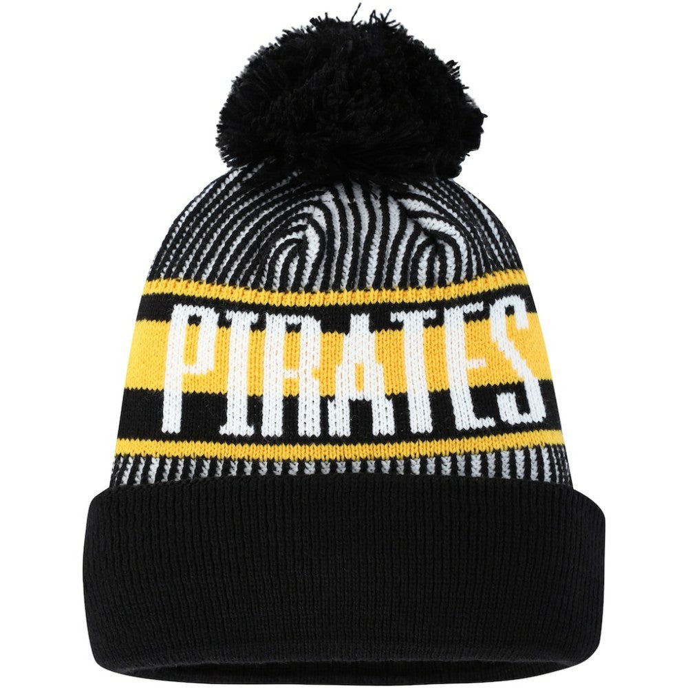 Pittsburgh Pirates New Era Youth Striped Cuffed Knit Hat with Pom | MLB Sale