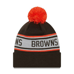 Cleveland Browns New Era Preschool Repeat Cuffed Knit Hat with Pom