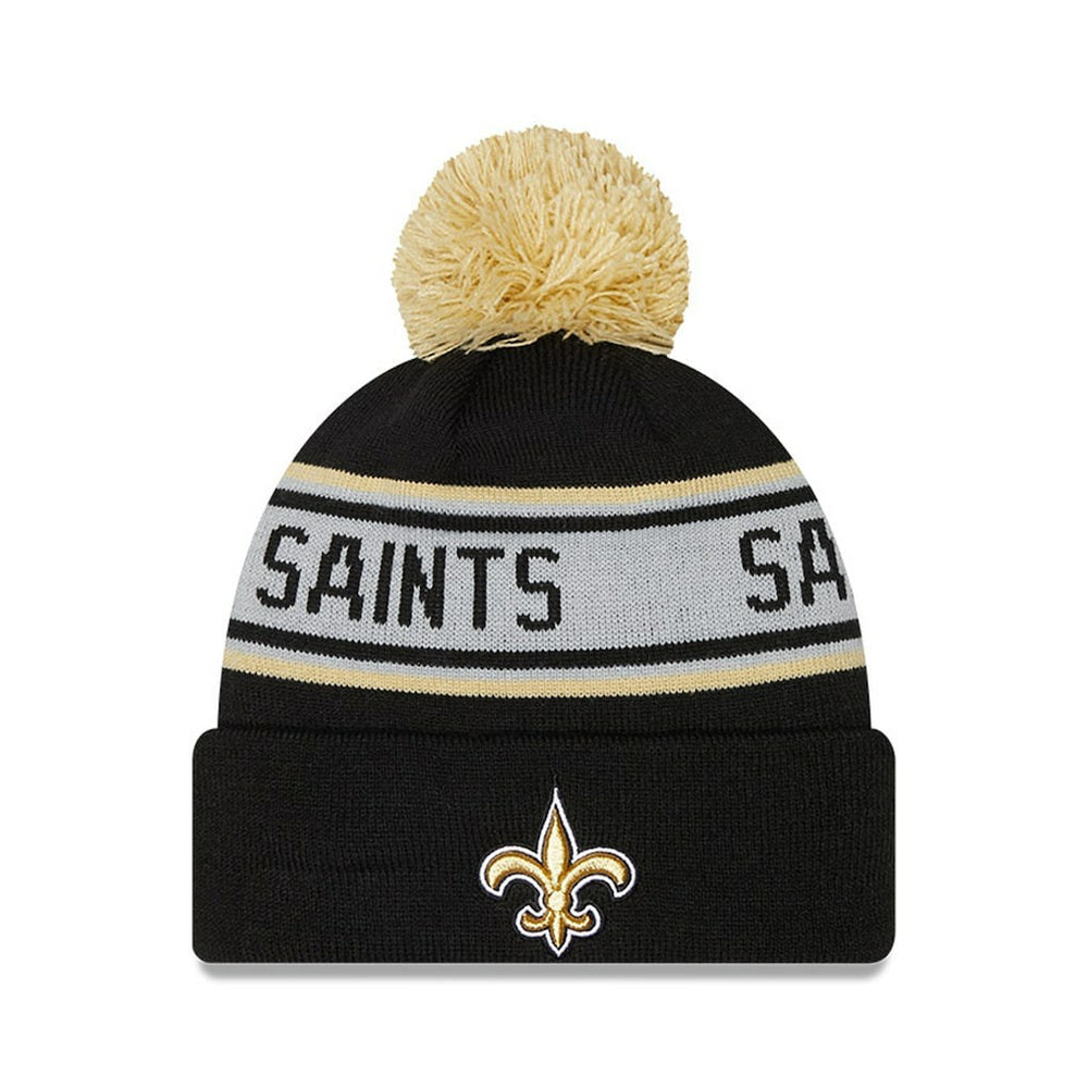New Orleans Saints New Era Preschool Repeat Cuffed Knit Hat with Pom