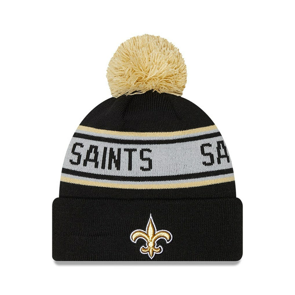 New Orleans Saints New Era Preschool Repeat Cuffed Knit Hat with Pom