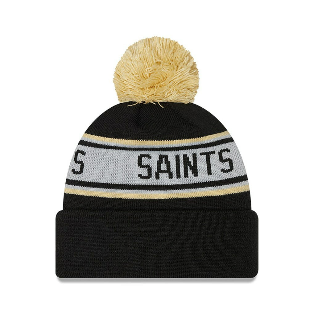 New Orleans Saints New Era Preschool Repeat Cuffed Knit Hat with Pom