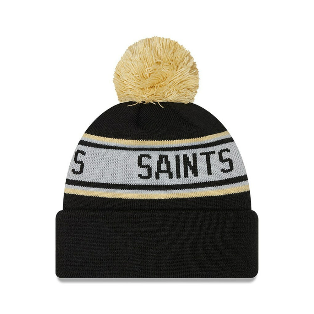 New Orleans Saints New Era Preschool Repeat Cuffed Knit Hat with Pom