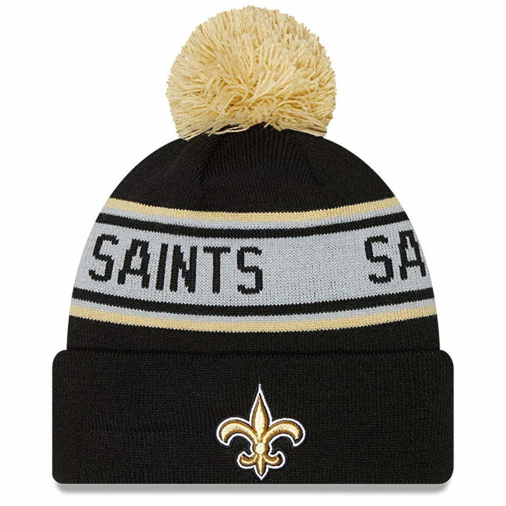 New Orleans Saints New Era Youth Repeat Cuffed Knit Hat with Pom