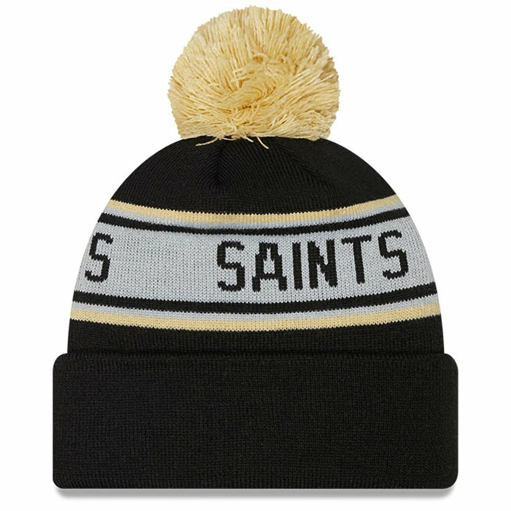 New Orleans Saints New Era Youth Repeat Cuffed Knit Hat with Pom