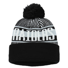 Las Vegas Raiders New Era Youth Striped Cuffed Knit Hat with Pom