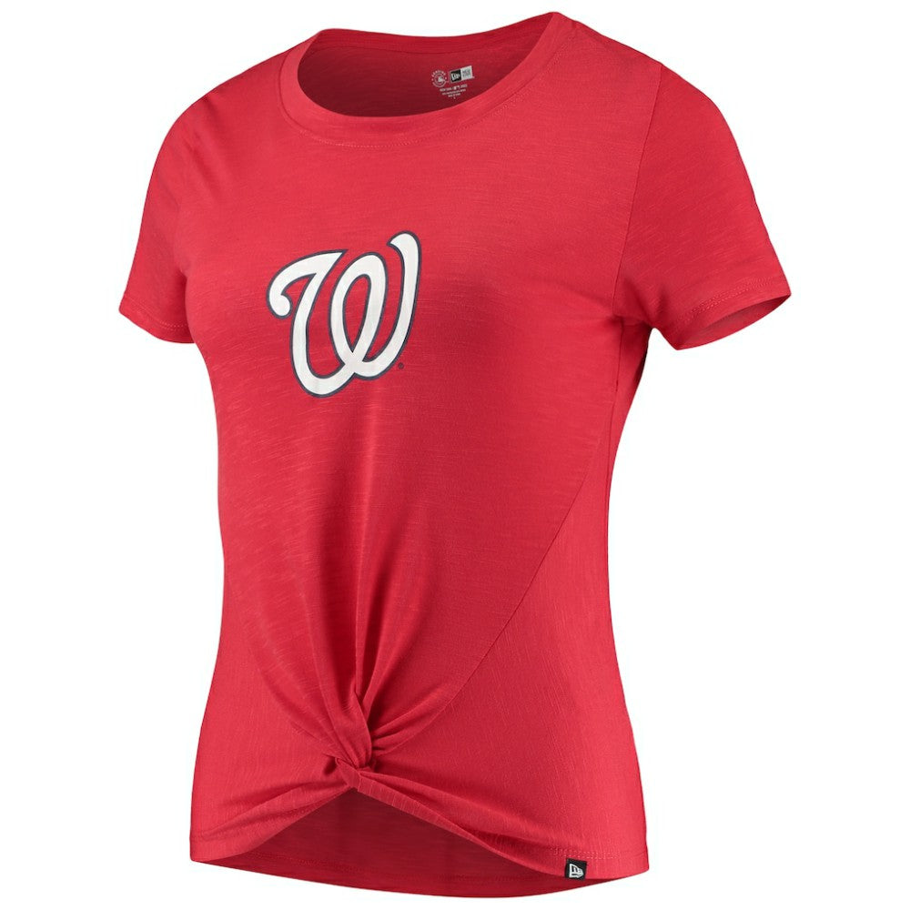 Washington Nationals New Era Women's 2-Hit Front Twist Burnout T-Shirt | MLB Near me