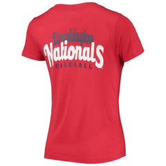 Washington Nationals New Era Women's 2-Hit Front Twist Burnout T-Shirt | MLB Near me
