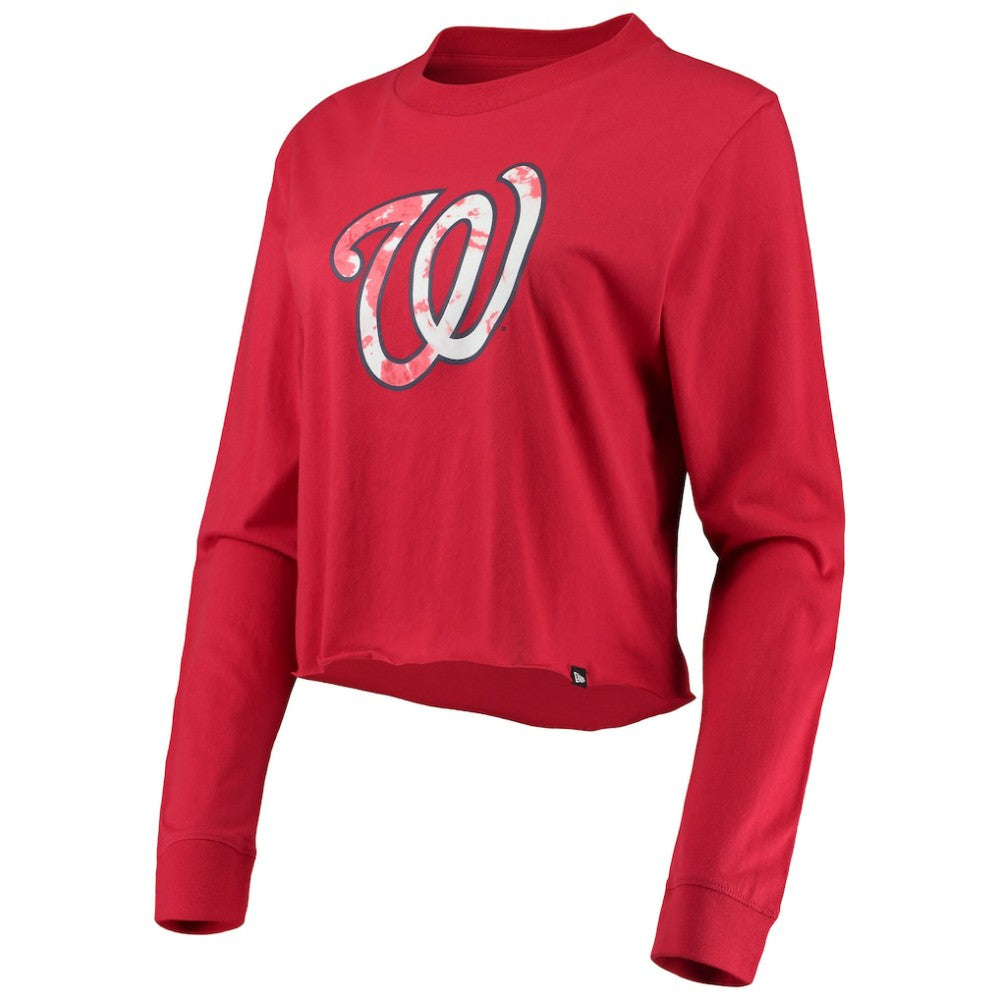 Washington Nationals New Era Women's Baby Jersey Cropped Long Sleeve T-Shirt | MLB Online