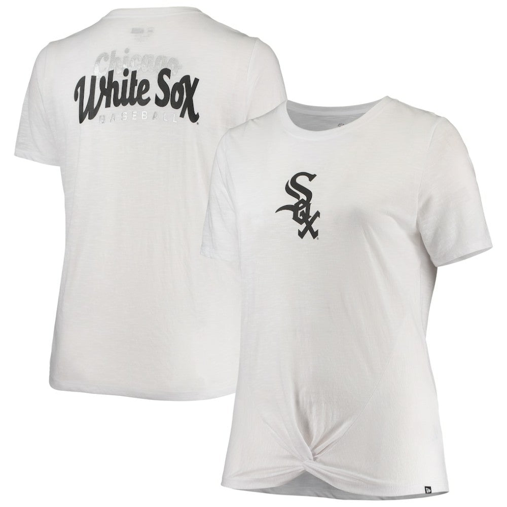 Chicago White Sox New Era Women's Plus Size 2-Hit Front Knot T-Shirt | MLB US