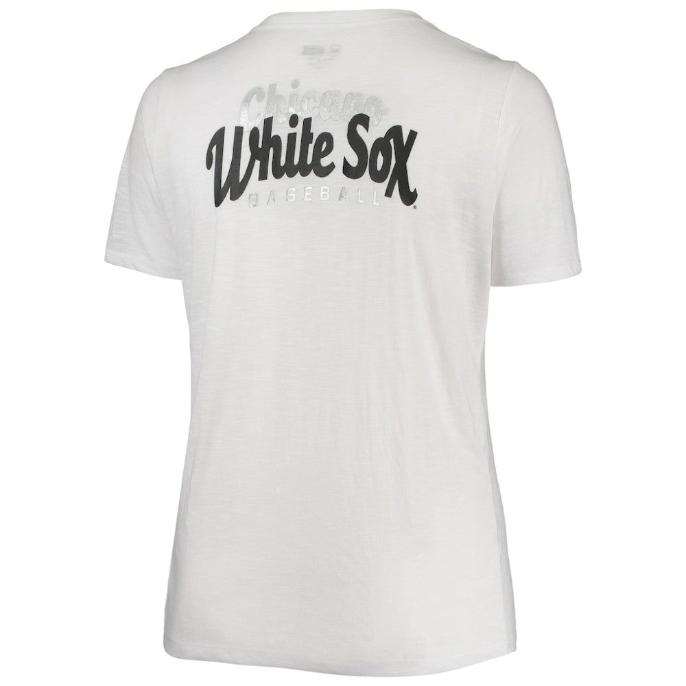 Chicago White Sox New Era Women's Plus Size 2-Hit Front Knot T-Shirt | MLB US
