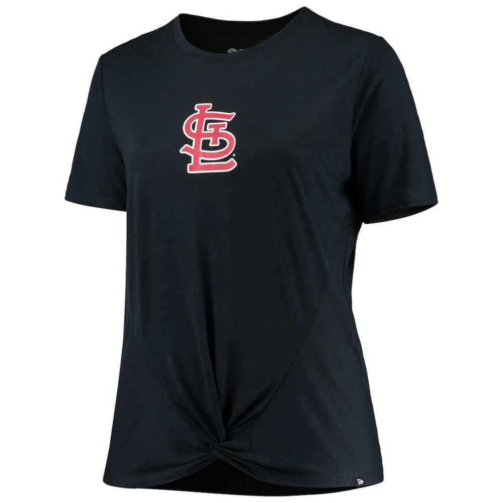 St. Louis Cardinals New Era Women's Plus Size 2-Hit Front Knot T-Shirt | MLB Discount