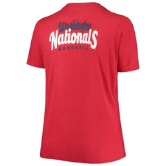 Washington Nationals New Era Women's Plus Size 2-Hit Front Knot T-Shirt | MLB Outlet