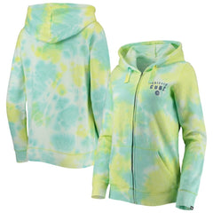 Chicago Cubs New Era Women's Tie-Dye Full-Zip Hoodie | MLB Discount