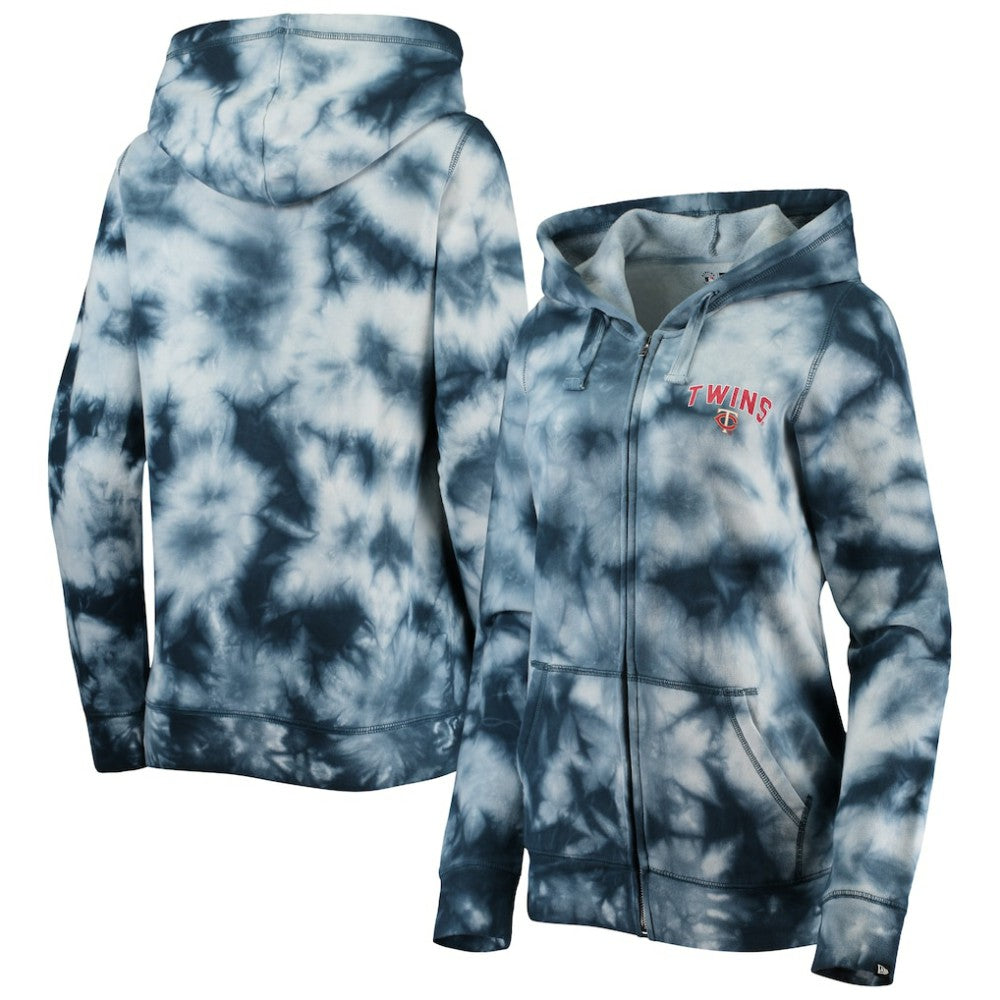 Minnesota Twins New Era Women's Tie-Dye Full-Zip Hoodie | MLB For sale