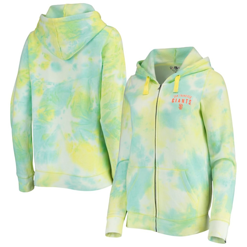 San Francisco Giants New Era Women's Tie-Dye Full-Zip Hoodie | MLB Sale