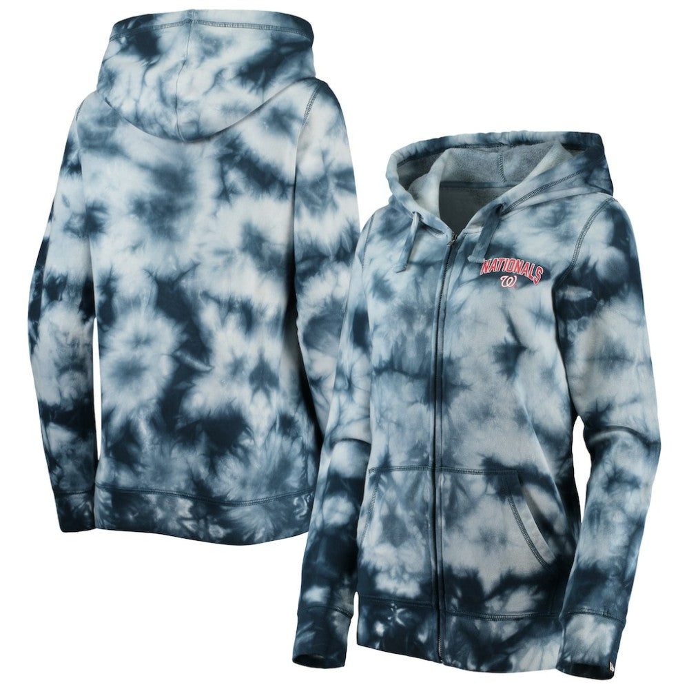 Washington Nationals New Era Women's Tie-Dye Full-Zip Hoodie | MLB Online