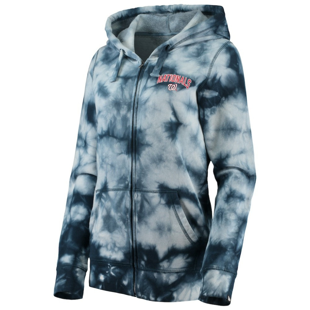 Washington Nationals New Era Women's Tie-Dye Full-Zip Hoodie | MLB Online