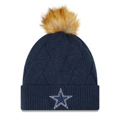 Dallas Cowboys New Era Women's Snowy Cuffed Knit Hat with Pom