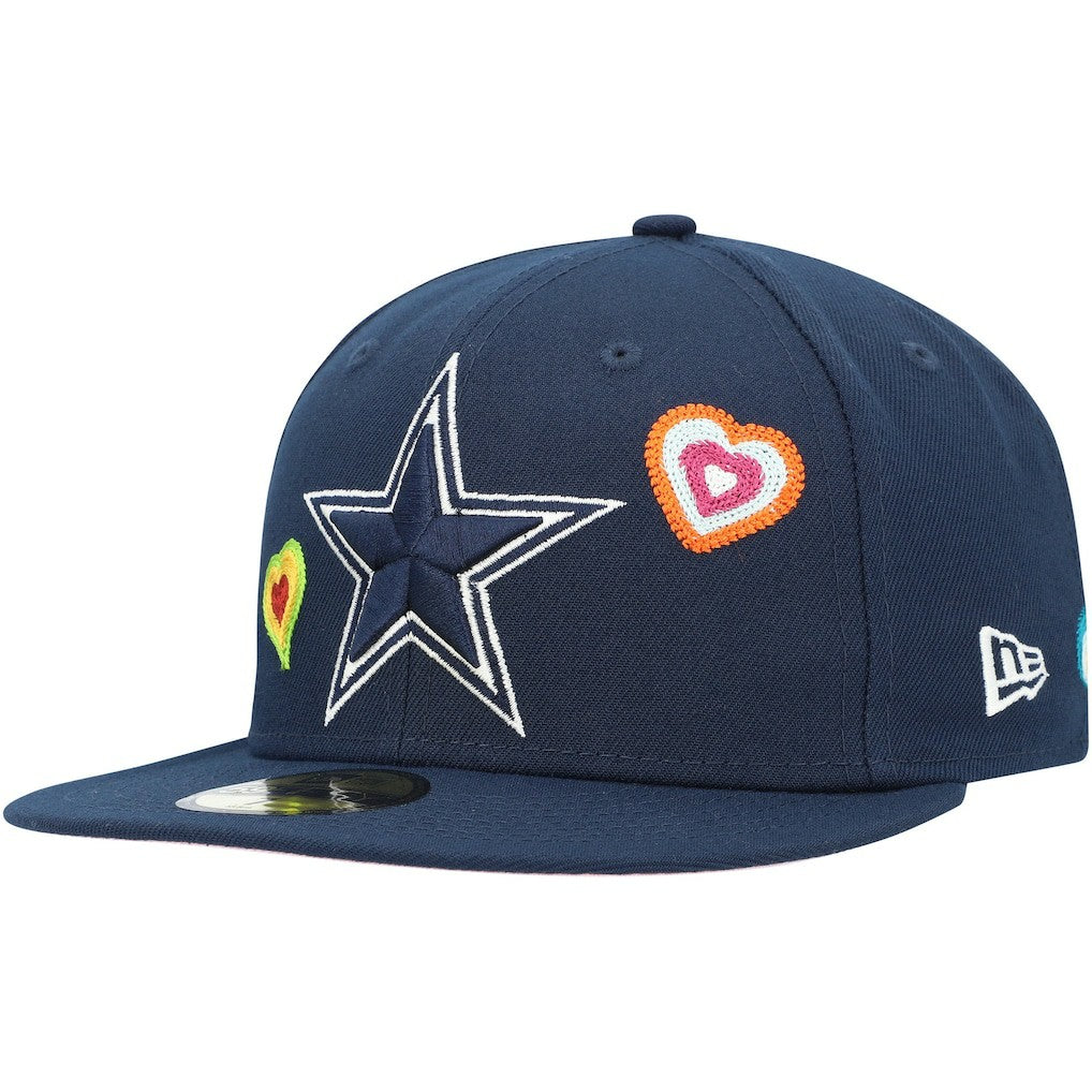 Dallas Cowboys New Era Chain Stitch Heart 59FIFTY Fitted Hat