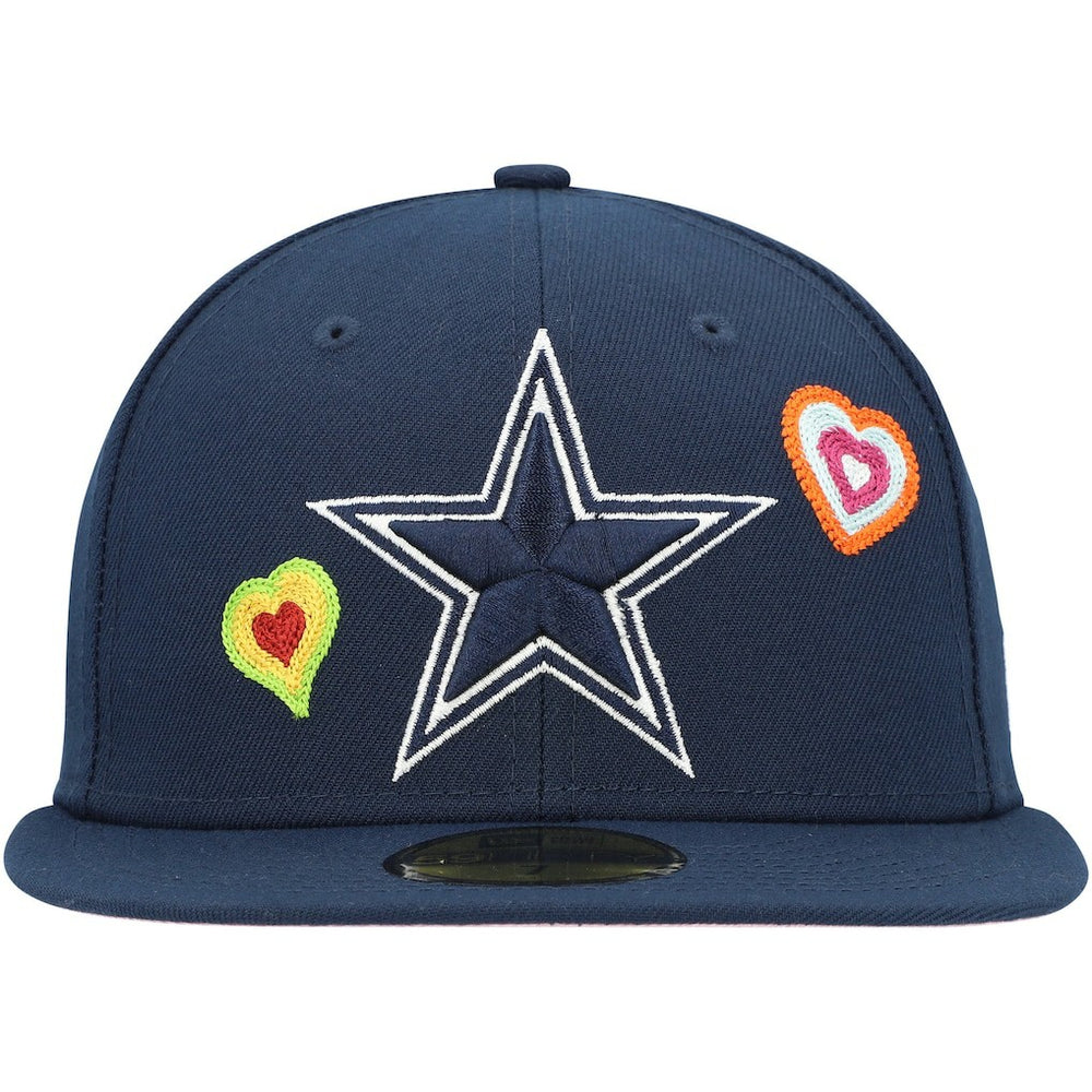 Dallas Cowboys New Era Chain Stitch Heart 59FIFTY Fitted Hat