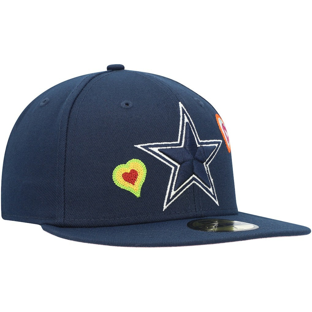 Dallas Cowboys New Era Chain Stitch Heart 59FIFTY Fitted Hat
