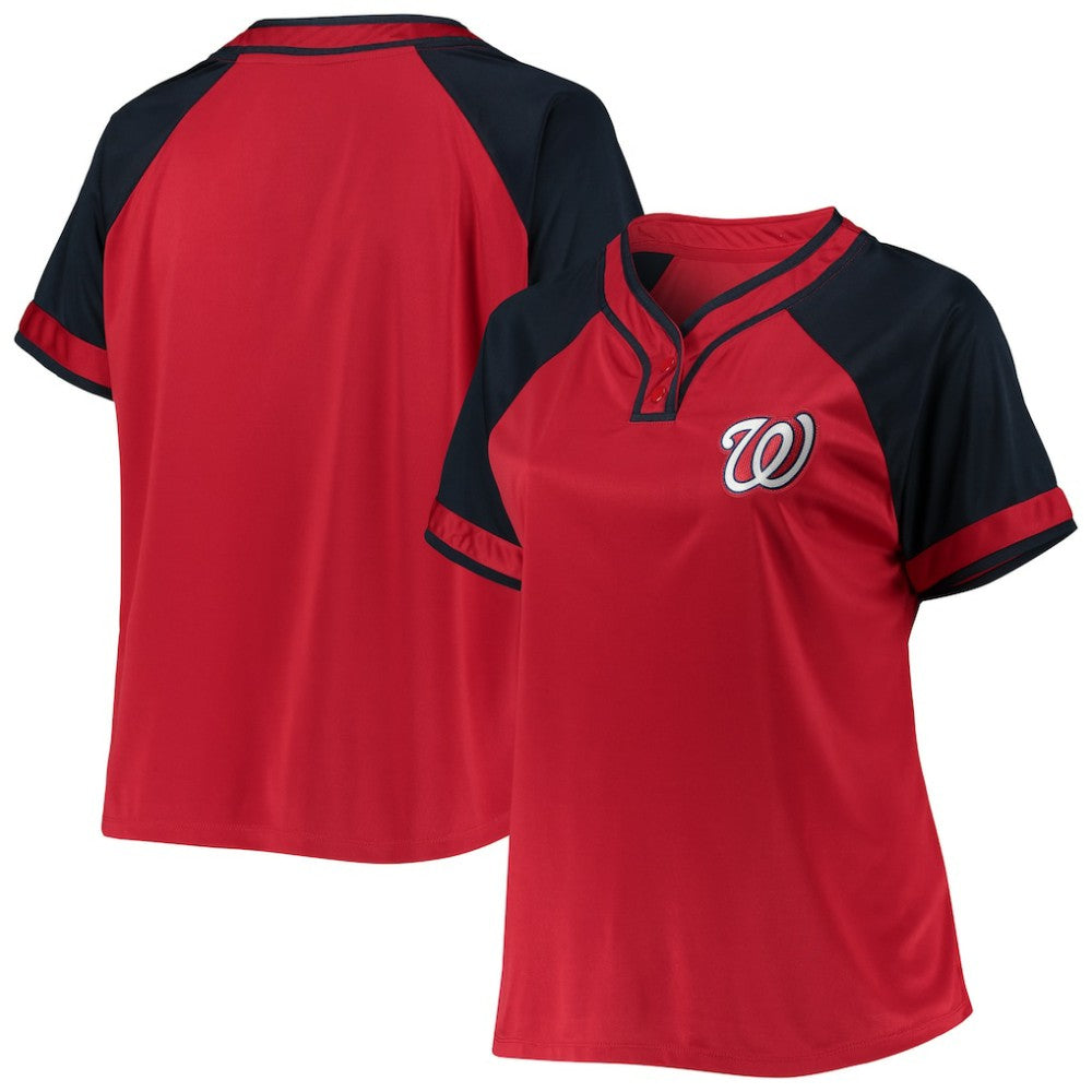 Washington Nationals Women's Plus Size Raglan T-Shirt | MLB Outlet