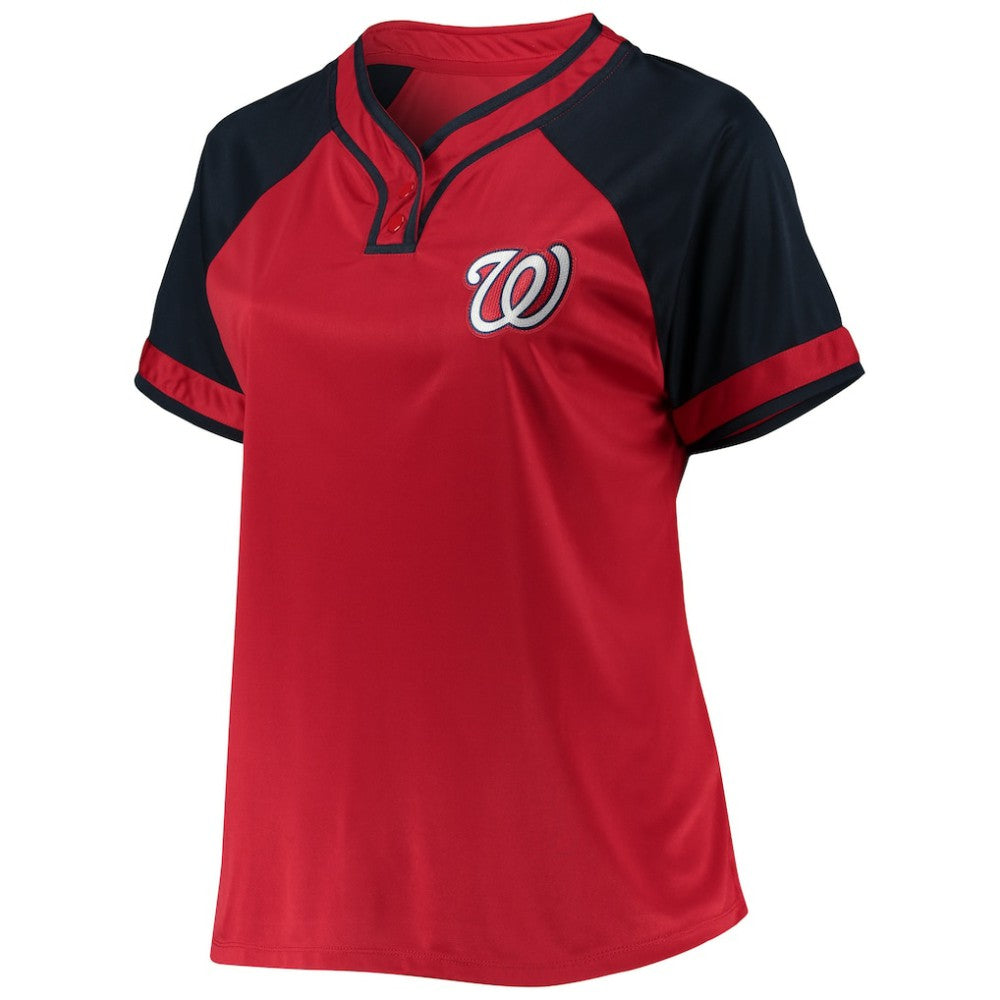 Washington Nationals Women's Plus Size Raglan T-Shirt | MLB Outlet
