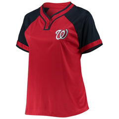 Washington Nationals Women's Plus Size Raglan T-Shirt | MLB Outlet