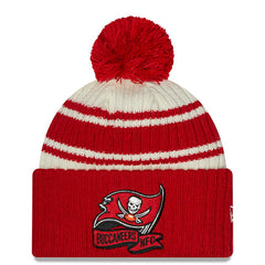 Tampa Bay Buccaneers New Era 2022 Sideline Sport Cuffed Pom Knit Hat