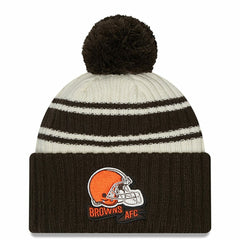 Cleveland Browns New Era 2022 Sideline Sport Cuffed Pom Knit Hat