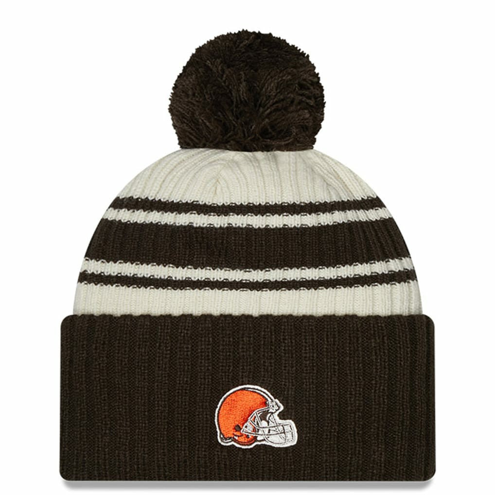 Cleveland Browns New Era 2022 Sideline Sport Cuffed Pom Knit Hat
