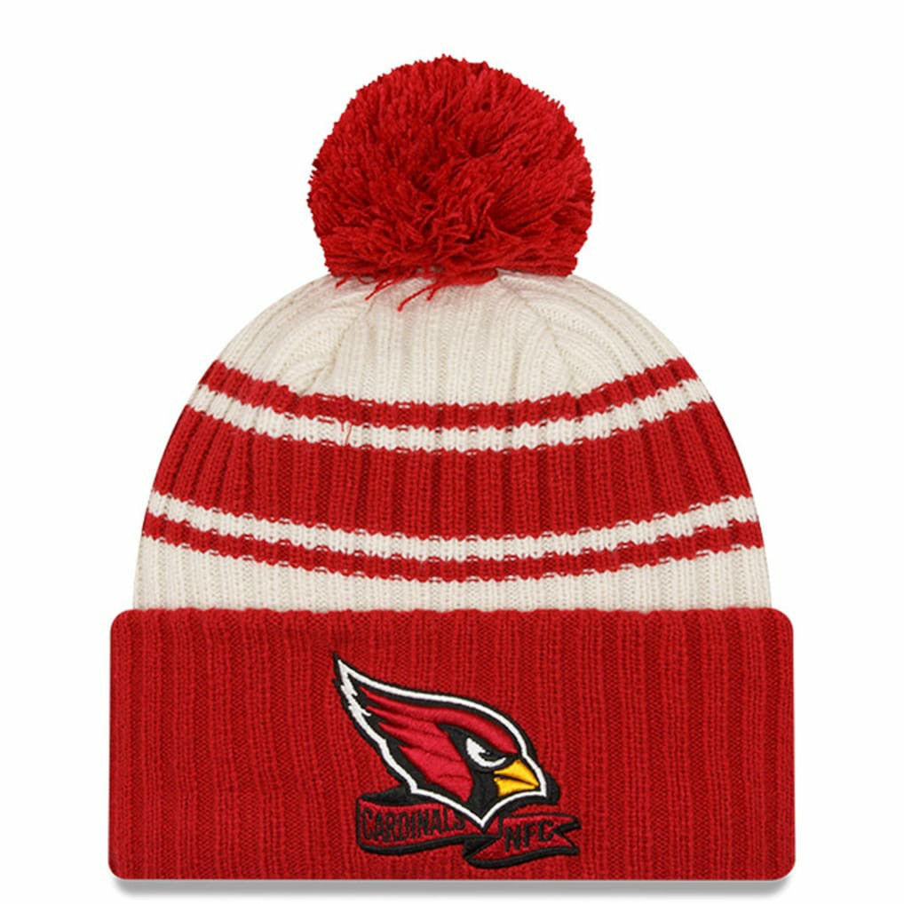 Arizona Cardinals New Era 2022 Sideline Sport Cuffed Pom Knit Hat