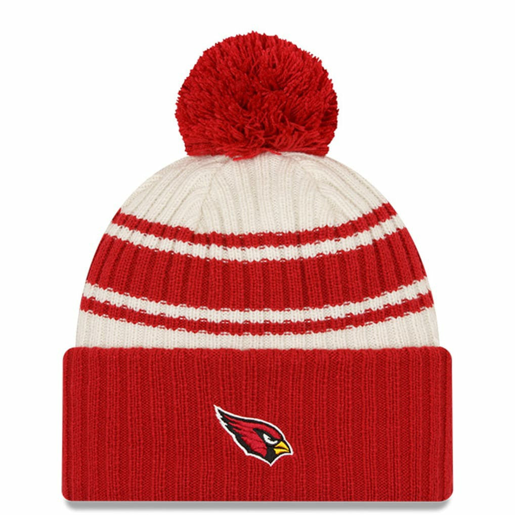 Arizona Cardinals New Era 2022 Sideline Sport Cuffed Pom Knit Hat