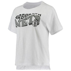 Brooklyn Nets Concepts Sport Women's Resurgence Slub Burnout Raglan Top & Shorts Sleep Set New