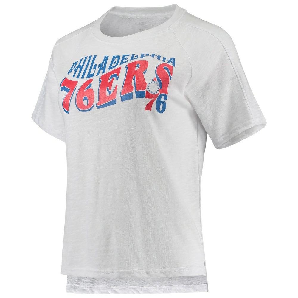 Philadelphia 76ers Concepts Sport Women's Resurgence Slub Burnout Raglan Top & Shorts Sleep Set For Sale