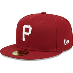 Pittsburgh Pirates New Era White Logo 59FIFTY Fitted Hat | MLB For sale