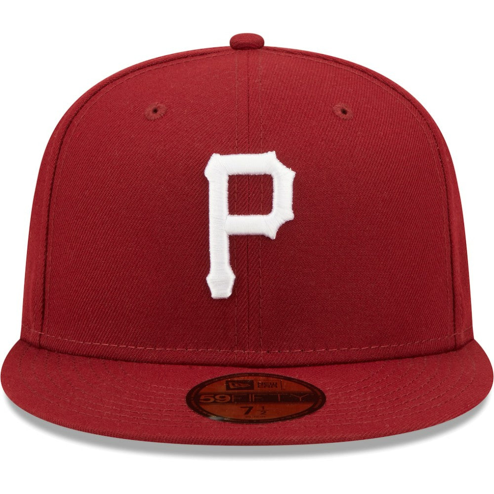 Pittsburgh Pirates New Era White Logo 59FIFTY Fitted Hat | MLB For sale