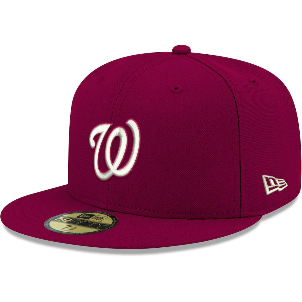 Washington Nationals New Era White Logo 59FIFTY Fitted Hat | MLB US