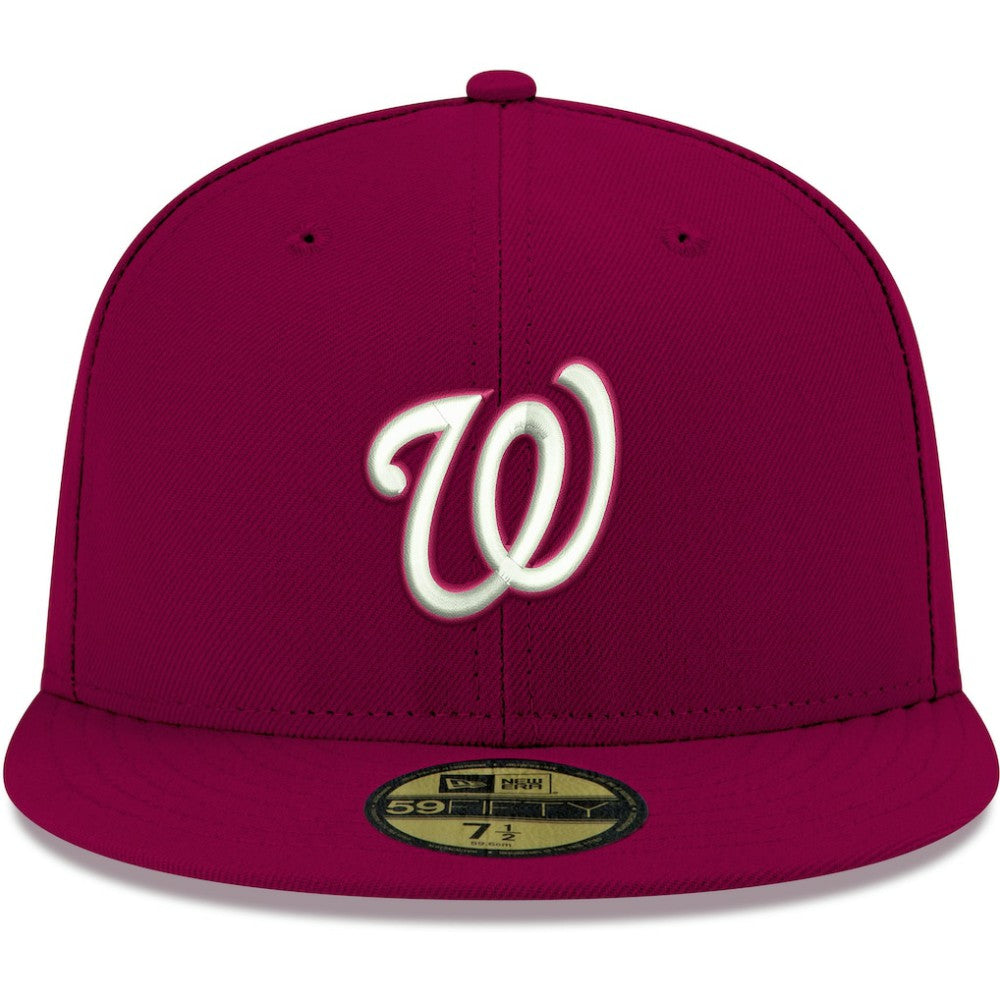 Washington Nationals New Era White Logo 59FIFTY Fitted Hat | MLB US