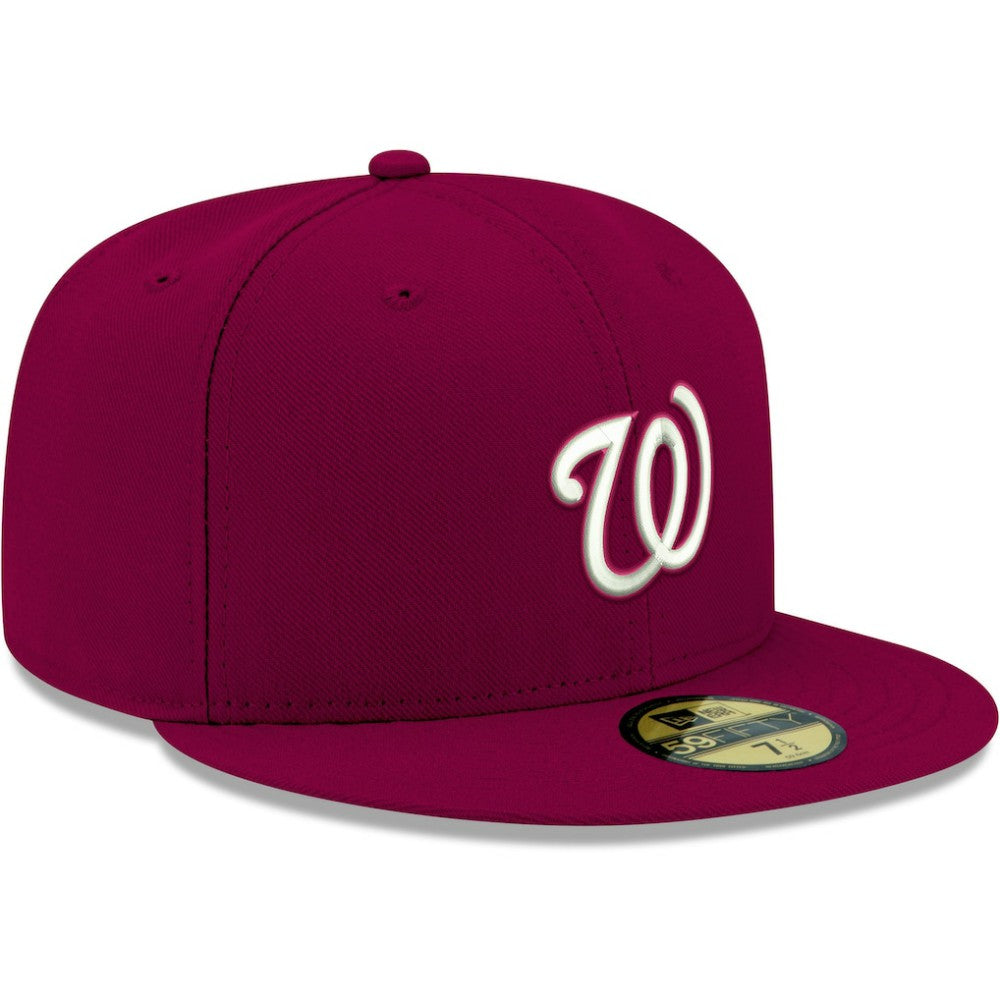 Washington Nationals New Era White Logo 59FIFTY Fitted Hat | MLB US