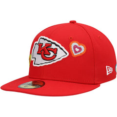 Kansas City Chiefs New Era Chain Stitch Heart 59FIFTY Fitted Hat