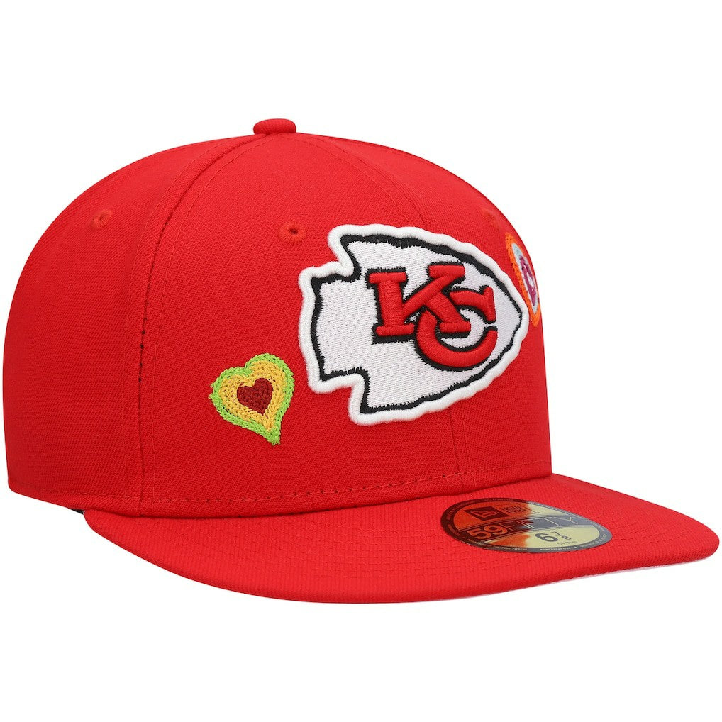 Kansas City Chiefs New Era Chain Stitch Heart 59FIFTY Fitted Hat